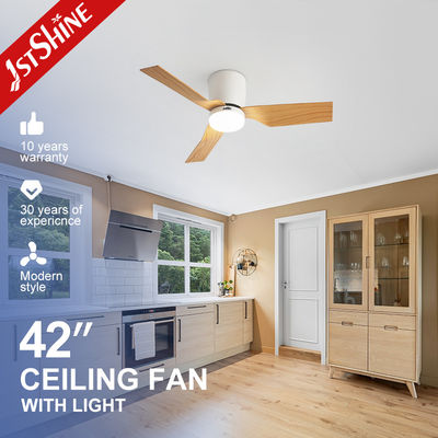 Luz de ventilador de techo LED personalizada para el diseño de montaje de flujo de 42 pulgadas de estilo nórdico moderno