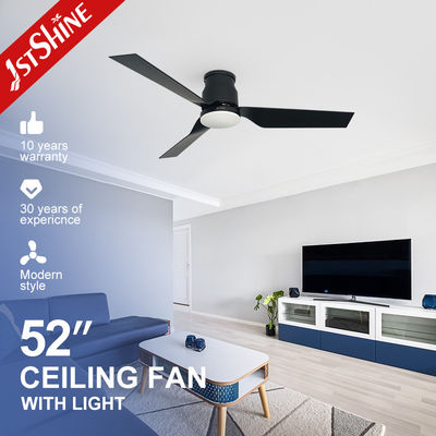 Buen precio Fabricación de ventilador de bajo perfil con ventilador de techo LED con lámina ABS negro en línea