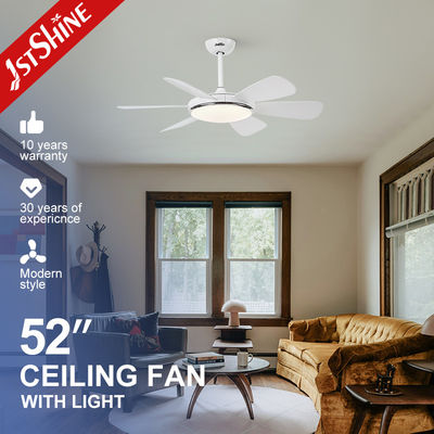 Ventilador de techo LED de 10 a 6 palas con control remoto y longitud de suspensión personalizable