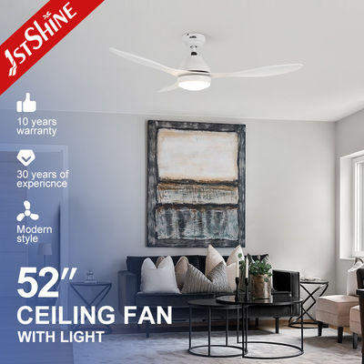 Home Office Fan de techo blanco de 52 pulgadas con luz LED y control remoto en colores multicolores