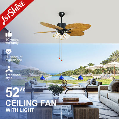 Funcionalidad de la sala de estar Diseño decorativo 52 pulgadas ABS cuchillas ventilador de techo con luz