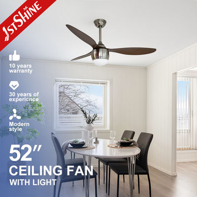 Ventilador de techo metálico con luz 3 ABS Control de pared de cuchillas de madera Negro/Marrón/Colores OEM