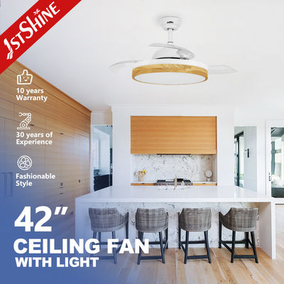 Soporte de atenuador de 220V ventilador de techo de cuchilla oculta con iluminación de lámpara de lámpara de 42 