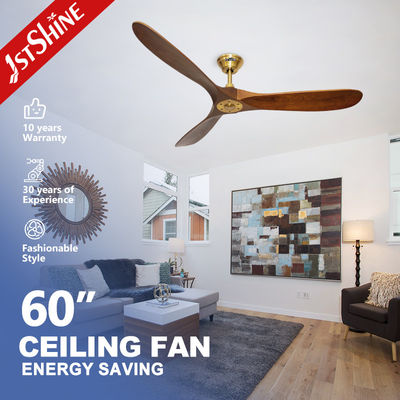 Ahorro de energía del motor de corriente continua con ventilador de techo de 3 cuchillas sin luz con opción de 5 velocidades