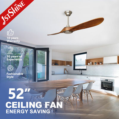 Salón de comedor 1stshine ventilador de techo de 52 pulgadas con cuchillas de madera natural y sin luz