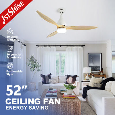 Ventilador de techo LED de madera con control remoto 3 velocidades ajustable y motor CA de cobre puro