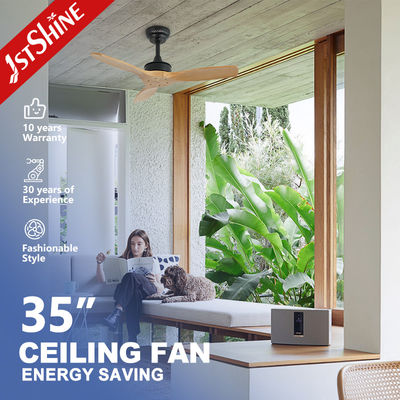 1stShine Hojas de madera natural ventilador de techo control remoto y gran viento para espacios grandes