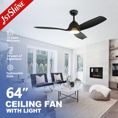 Ventilador de techo de madera maciza de 62 pulgadas con luz LED apagable negro motor de corriente continua moderno