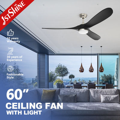 Diseño moderno 1stshine Luce de ventilador de techo con motor de corriente continua de bajo ruido y ajuste de tiempo