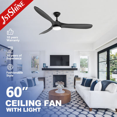 Ventilador de techo LED con luz 1stshine Interior Negro Madera Sólida DC Motor silencioso