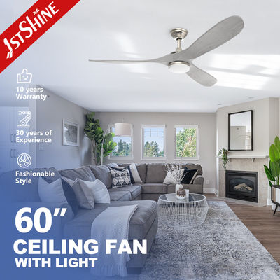 Gran flujo de aire ventilador de celda LED moderno con motor de corriente continua silencioso 3 cuchillas de madera