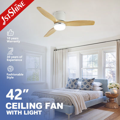 42 pulgadas de control remoto de viento natural LED ventilador de techo con cuchillas de madera Mulit colores / OEM