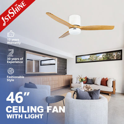 3 cuchillas de madera natural montaje de descarga Smart App Control ventilador de techo con luz LED