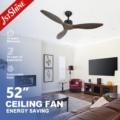 52 fan de techo de madera decorativa teledirigida de la velocidad de la pulgada 5 para el dormitorio