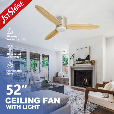 1stshine ventilador de techo con LED y tres cuchillas de madera cuerpo de la lámpara material de la cama de carne