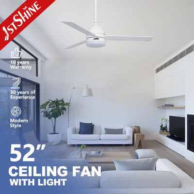 3 de madera contrachapada oscurecimiento de ventilador de techo LED moderno 52 pulgadas tres velocidades