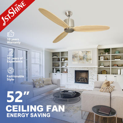 Función reversible 1stshine ventilador de refrigeración de aire fresco con decorativo 3 hojas de madera sólida