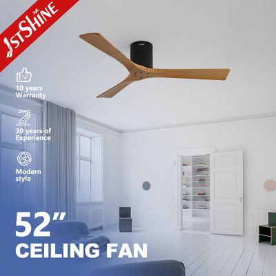 Ventilador de techo de hoja de madera de 52 pulgadas con 6 velocidades de control remoto motor de tipo CC