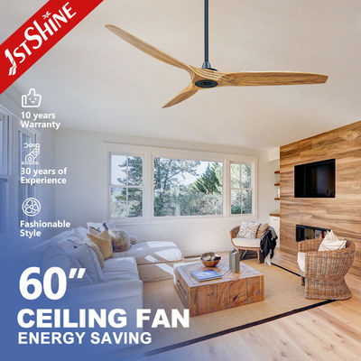 Ventilador de techo de estilo moderno con tres cuchillas de madera Bajo ruido y asequible