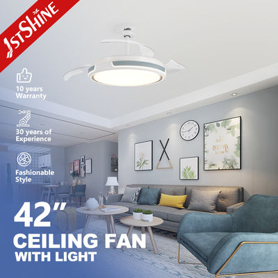 Ventilador de techo LED de 42 pulgadas con cuchillas invisibles y estilo de interruptor de control remoto