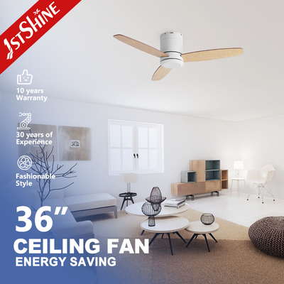 Ventilador de techo 2 en 1 de 36 pulgadas con motor de CC y aspas de MDF