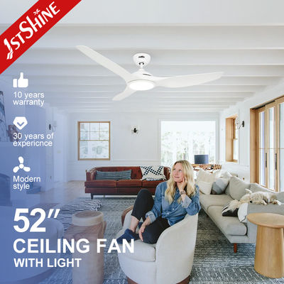 Ventilador de techo de 52 pulgadas con motor de CC de alta velocidad, luz LED opcional, ideal para uso residencial y comercial