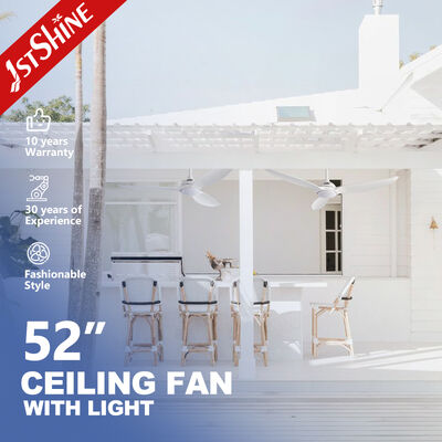 Ventilador de techo de macarrón personalizado de 52 pulgadas moderno con control ligero e inteligente para techos bajos