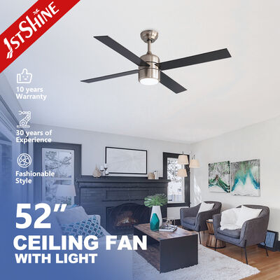 Buen precio Ventilador de techo de 52 pulgadas con luz y control remoto 4 palas de MDF Ventilador moderno en línea