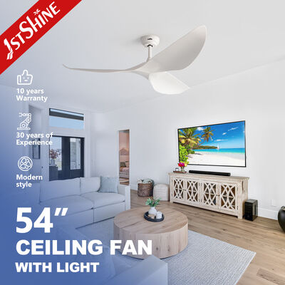 Buen precio 54 Inch White ABS Ceiling Fan Without Light with DC Motor for Large Airflow in Contemporary Design En línea