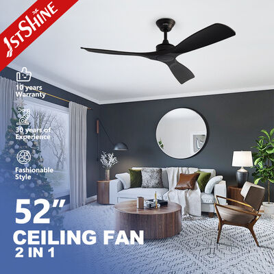 Buen precio 52 pulgadas ABS cuchillas motor de corriente continua 2IN1 ventilador de techo con o sin luz En línea